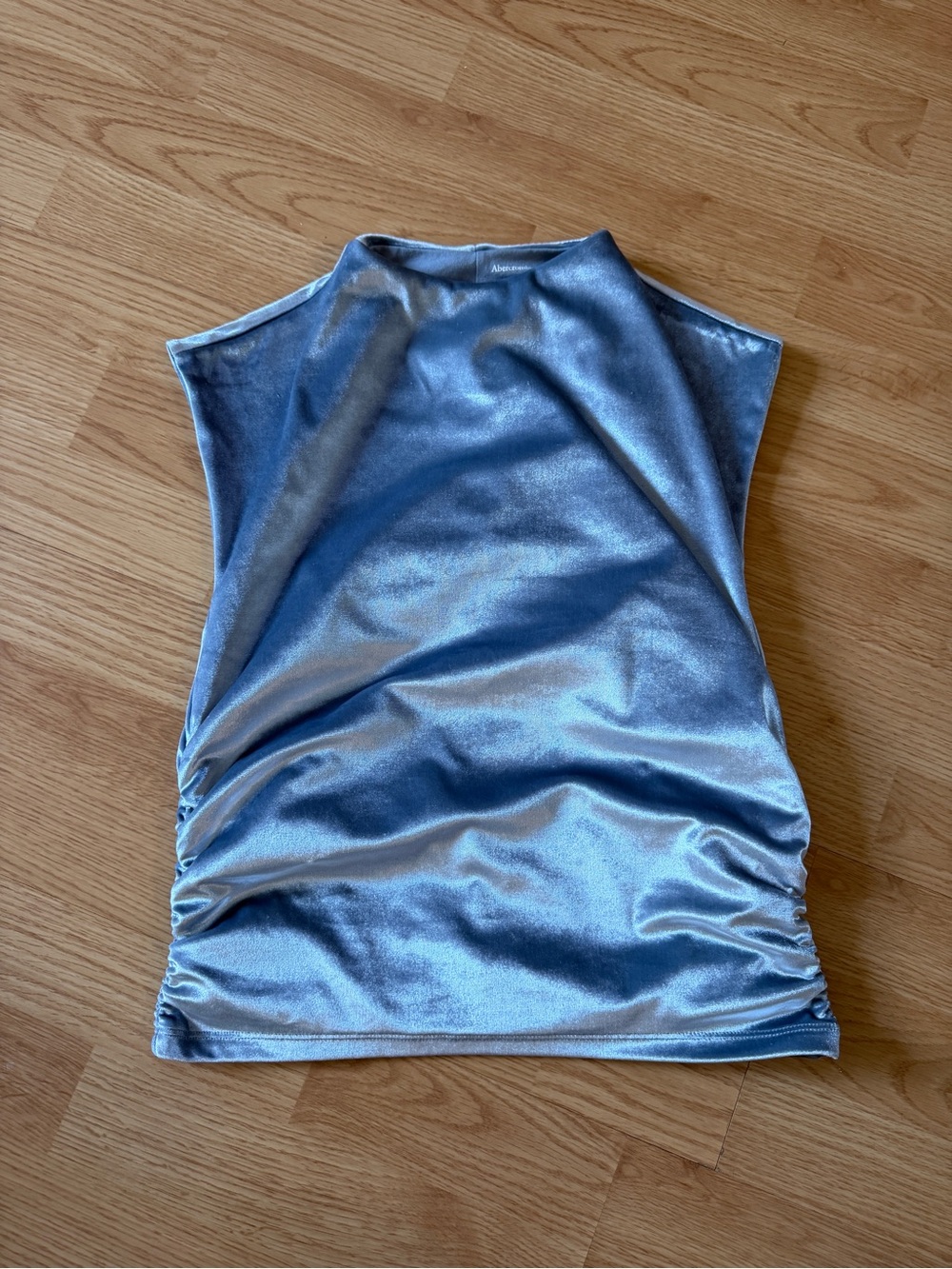 Abercrombie & Fitch Metallic Light Blue Sleeveless Tank
